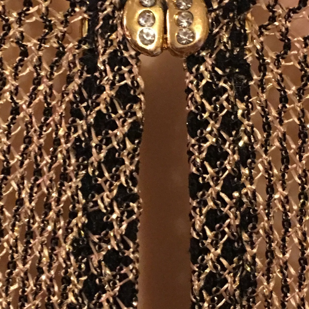 Cardigan Jacket Gold & Black Rhinestone Closure - Picture 4 of 8